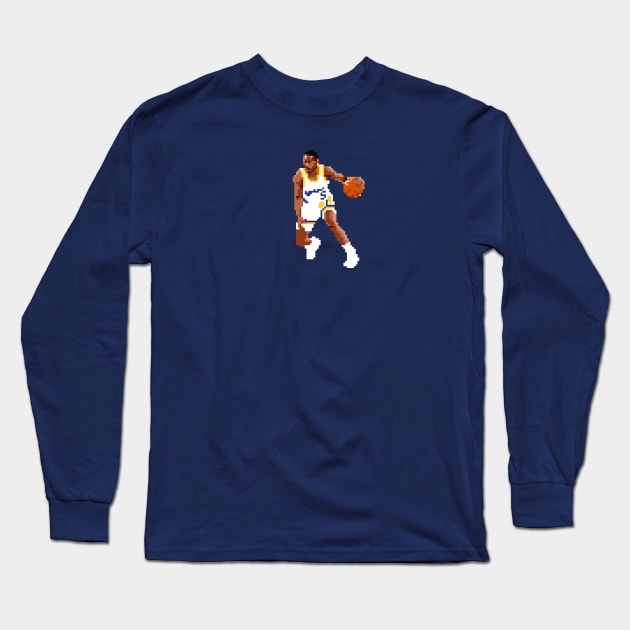 Tim Hardaway Warriors Pixel Dribble Long Sleeve T-Shirt by qiangdade